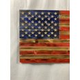 thumbnail image 3 of Handmade Large Rustic Wooden American Flag with 50 Star Carved Union Indoor/Outdoor Americana Wall Art, 3 of 8