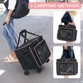 thumbnail image 4 of Amythe Sac Fourre-Tout Roulant pour Enseignante avec Compartiment pour Ordinateur Portable de 15,6 Pouces, Mallette pour Ordinateur Portable à 5 Roues avec Chariot Détachable, Sac à Roulettes pour Femmes pour le Travail, Off, 4 of 7