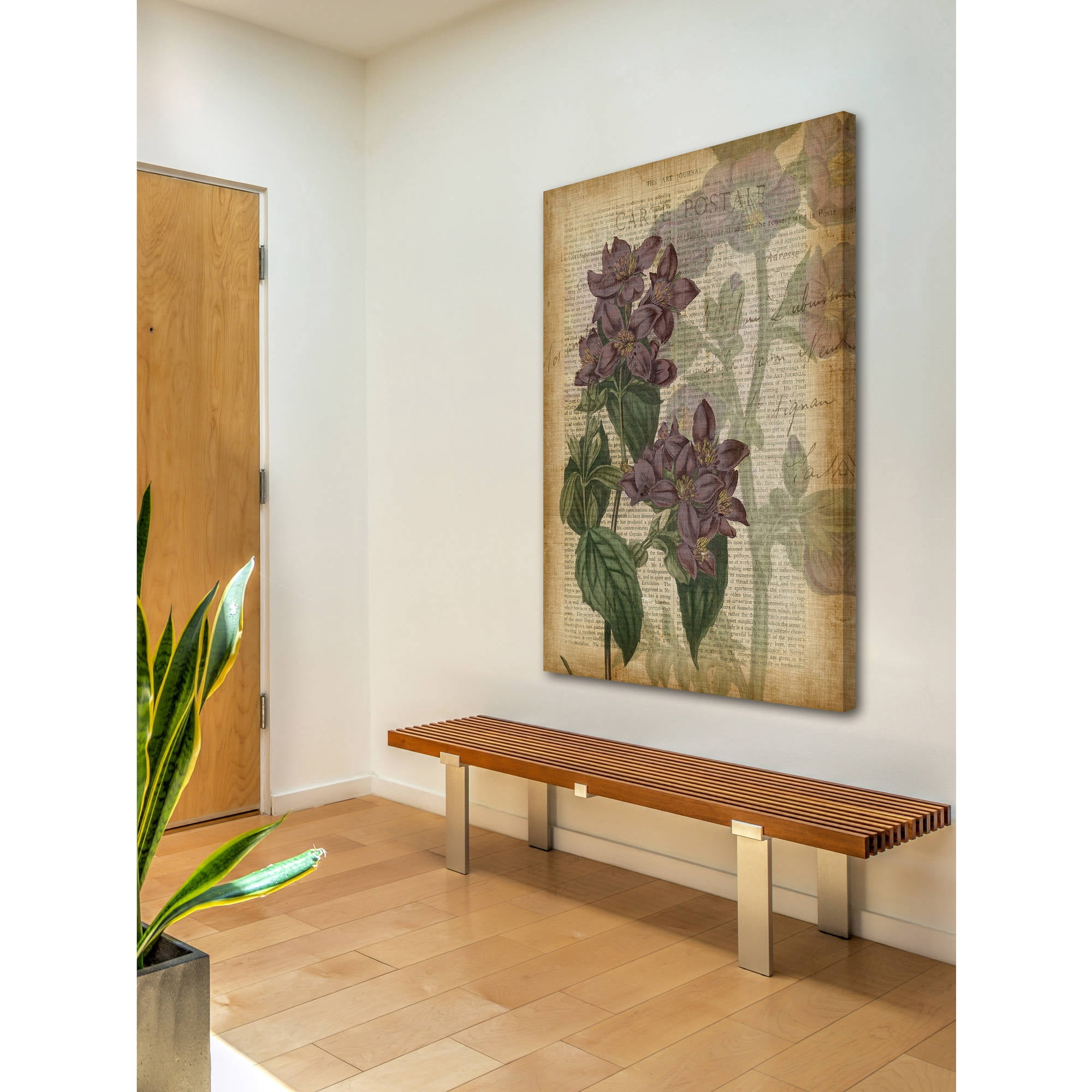 Marmont Hill "Fucshia Flowers II" Painting Print on Wrapped Canvas