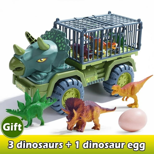 Dinosaur Toy Car Large Engineering Vehicle Model Pull Back Vehicle Toy Transport Vehicle Toy Dinosaur Transport Car Carrier Truck with Dinosaur Toys Early Educational Dinosaur Toy Car Chi
