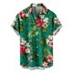 thumbnail image 1 of Camisas De Vestir Para Hombre Casual Hombres Solapa Estampado Manga Corta Puños Botón Puerto Estilo Floral Camisa Sand Beach Hawaiianss Summer Top (Green, XL), 1 of 3