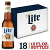 Miller Lite Beer, 18 Pack, 12 fl oz Glass Bottles, 4.2% ABV, Domestic Light Lager