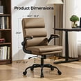 thumbnail image 2 of Silla de oficina Amseatec ajustable con respaldo medio, cuero regenerado, 2 of 7