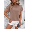 thumbnail image 4 of 2024 Summer New Style Round Neck Outer Seam Twisted Strip Short-sleeved Loose T-shirt For Women, 4 of 6
