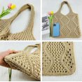 thumbnail image 4 of Kukuzhu Women Crochet Beach Bag Knit Shoulder Bag Crochet Tote Bag Summer Hobo Bag Aesthetic Mesh Tote Bag, 4 of 5