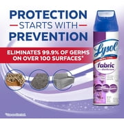 Lysol Fabric Disinfectant Spray, Sanitizing And Antibacterial Spray, For Disinfecting And Deodorizing Soft Furnishings, Lavender Fields 15 Fl. Oz (Pack Of 3)