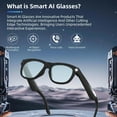 thumbnail image 2 of AI Smart Glasses Chat GPT Integrado, Cámara de 8MP, Traducción Aai 26 Idiomas, Asistente y Control por Voz, WiFi 2,4g, Gafas Inteligentes Bluetooth 5.4, Memoria Integrada de 16GB, 2 of 9