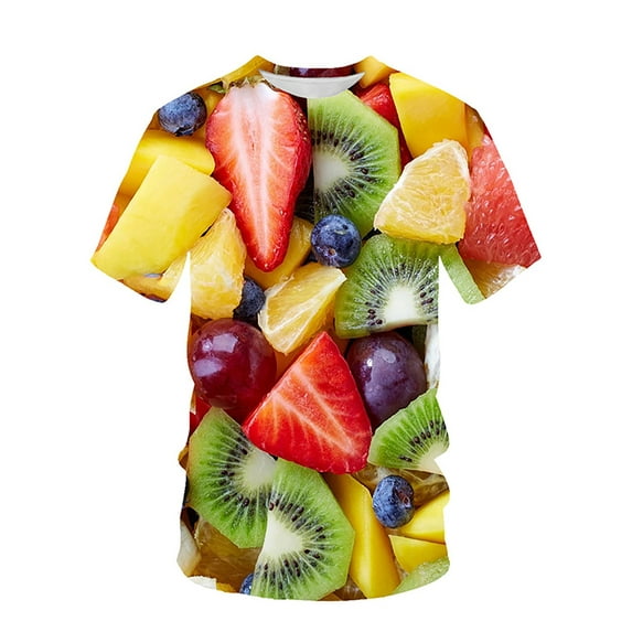 Frontwalk Mens T-Shirt Short Sleeve Shirts Graphic Summer Tops Men Fashion Tees 3D Print Blouse Style-K 5XL