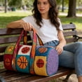 thumbnail image 1 of HSQJHJF 16In Basketball Patterned Portable Quilted Embroidered Handbag Travel Bag Stylish Unmatched Travel Bag For Everyday Use Ball Sports Gift And Fashion Statement, 1 of 6