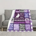 thumbnail image 2 of 1 pc Horse Gifts for Girls Women, Horse Blanket for Girls, Best Gifts for Horse Lovers Girls, Just A Girl Who Loves Horses, Horse Lovers Christmas Birthday Gifts Decor Throw Blanket, 2 of 6