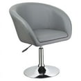 thumbnail image 2 of Home Square Faux Leather Adjustable Swivel Coffee Chair in Gray - Set of 2, 2 of 2