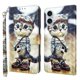 thumbnail image 1 of For iPhone 16 Case Stand Pattern Printing Leather Phone Cover - Standing Cat, 1 of 5