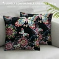 thumbnail image 3 of Pillowcase Vintage Floral Butterfly Animal King  Pillow Cover Protector Pillow Sham Pillow Case with Zipper  for Long Throw Pillow, 3 of 5