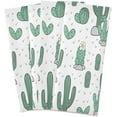 thumbnail image 2 of Coolnut Soft Absorbent Reusable Kitchen Towels, Set of 4|28x18 in, Cartoon Cactuses Dining Kitchen Living Room Tea Towels Dish Towels Decorative Towels Washcloth Gift, 2 of 7