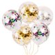 thumbnail image 2 of KAKOWELY Juego de 15 globos de látex para Año Nuevo, decoración para fiestas, confeti impreso, adornos decorativos de fondo, suministros para fiestas., 2 of 4