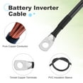 thumbnail image 3 of Uxcell 6AWG Gauge Battery Cable Wire 1FT Length 5/16" Diameter Positive and Negative Copper Alternator Connector Extender with US standard O-ring for Car RV Golf Cart Marine, Black, 3 of 6