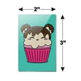 thumbnail image 3 of Cute Mouse Bear Ice Cream Cupcake with Sprinkles Rectangle Acrylic Fridge Refrigerator Magnet, 3 of 4