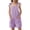 Purple, variant on Girls Jumpsuit Sleeveless Adjustable Lace Trim Shoulder Strap Shorts with Pockets, Casual Romper for Spring Summer Fall