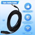 thumbnail image 5 of Cable de Audio 5 Metros XLR Tap 6.5 A XLR Hembra Cable de Audio 6.35 Triple XLR Balanceado Micrófono Micrófono Audio Cable, 5 of 5