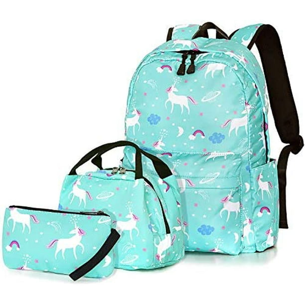 School Bag Kids 3-in-1 Bookbag Set, Laptop Backpack Lunch Bag Pencil ...
