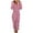 Pink, variant on Women's One Piece Sleepwear Pajamas Autumn And Winter Solid Color Long Sleeved Zipper Hooded Romper