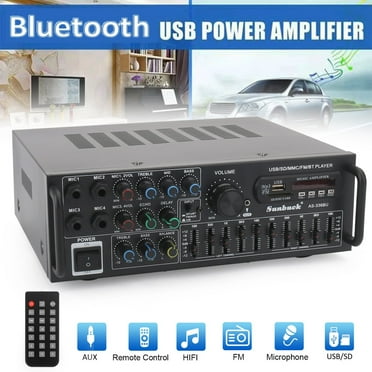 Sunbuck AS-336BU Karaoke 2000 Watts Continuous Power 2.0 Channel Audio Power Amplifier with Remote Control
