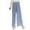 Light Blue, variant on AherBiu Boho Pants for Women Ruched Flowy Summer Beach Vacation Slacks Elastic High Waisted Trousers