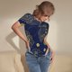 thumbnail image 3 of Fotbe Vintage Golden Butterfly Body de Mujer con Cuello Redondo y Mangas Cortas, Sin Mangas Ajustado, Suave, Cómodo y Básico-XX-Large, 3 of 7