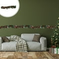 thumbnail image 4 of Pre-Lit Christmas Garland Christmas Decorations Color Strips with Dark Green Rattan Strips Christmas Tree Decorations Wool Strips Outdoor Holiday Decorations About 78 Inches Christmas Decorations, 4 of 6