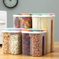thumbnail image 3 of Grain Storage Box Food Grade Transparent Good Sealing Effect Large Capacity Detachable Save Space Heat-Resistant Cereal Storage Container Airtight Food Organizer Box for Kitchen, 3 of 8