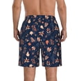 thumbnail image 3 of Kdxio Autumn Leaves With Blue Pattern Mens Casual Shorts - Drawstring Summer Beach Sports Shorts for Men, 3 of 9