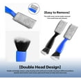 thumbnail image 4 of 2 Packs Double Ended Portable Cleaning Brush,Auto Detail Brush 2 in 1 Car Duster Brush for Detailing Interior,Car Air Vents Dashboard Screen Clean Brush,Double Head Brush Clean Tool (Blue), 4 of 5