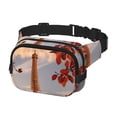 thumbnail image 2 of Fotbe Eiffel Tower Cangurera Cuadrada con Estampado de Doble Capa, Bolsa de Cintura Ajustable Mini para Hombres y Mujeres, 2 of 9