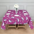 thumbnail image 3 of Cartoon Unicorn Pattern Square Tablecloth,Waterproof Square Table Cover,Wipeable Spillproof Washable Table Cover for Home Kitchen Party Decor 42"X42"(107x107cm), 3 of 6