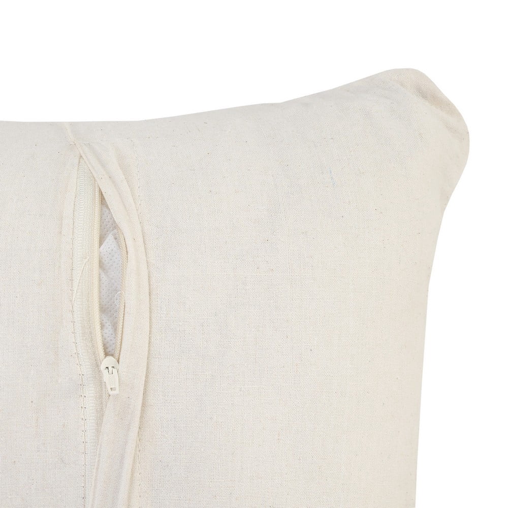 Ox Bay 14" x 36" Hand-Woven White/ Multicolored Geometric Cotton Blend Pillow Cover