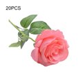 thumbnail image 3 of Naiovety 20 piezas de rosas falsas, simulación de Color sólido portátil, fiesta de boda en el hogar, rama de flores artificiales, accesorio Decoración Rosa, 3 of 6