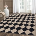 thumbnail image 1 of Alfombra Lahome a cuadros de yute fácil, 152 x 213 cm, color negro, 1 of 8