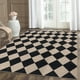 thumbnail image 1 of Alfombra Lahome a cuadros de yute fácil, 152 x 213 cm, color negro, 1 of 8