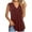 Wine, variant on Lenpel Women's Tank Tops Trendy Summer V Neck Sleeveless Pleated Dressy Casual T Shirts Tunic Tee Blouses