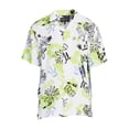 thumbnail image 3 of No Boundaries Men's Print Button Front Resort Shirt with Short Sleeves, Sizes XS-3XL, 3 of 5