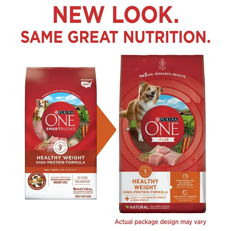 Purina ONE Natural, Weight Control Dry Dog Food, +Plus Healthy Weight  Formula, 4 lb. Bag 