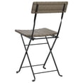 thumbnail image 5 of vidaXL Folding Bistro Chairs 6 pcs Grey Poly Rattan and Steel, 5 of 5