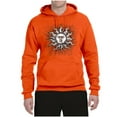 thumbnail image 2 of Wild Bobby Radiating Sun Puff Print Fashion Unisex Hoodie Sweatshirt, Orange, 3X-Large, 2 of 6