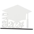thumbnail image 3 of GARVALON Grad Picture Frame White MDF Desk Placement Party Supply 1 Piece, 3 of 6