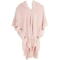 thumbnail image 1 of LinYooLi Wrap Shawl Poncho Cape for Women Oversized Solid Color Hooded Pashmina with Tassels Cold Weather, 1 of 5