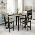 thumbnail image 4 of LinkRomat 5-Piece Dining Table Set for 4, Counter Height Kitchen Table and Chairs, Modern Small Dining Room Table Set with Upholstered Seats for Apartment or Small Spaces, Gray, 4 of 7