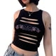 thumbnail image 3 of Camiseta sin mangas recortada para mujer, camiseta sin mangas para mujer, cuello redondo, camiseta sin mangas para mujer, camiseta sin mangas para mujer diseñada para precisión, 3 of 6