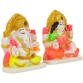 thumbnail image 4 of IBA Indianbeautifulart God Spiritual Figurine Lord Ganesha & Goddess Lakshmi Auspicious Hindu God Living Room Home Décor Religious For Car Dashboard-57, 4 of 7
