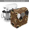 thumbnail image 2 of Zambia Stand Mixer Cover, Animals Camel Giraffe Ostrich Graphic Print in Warm Colors, Kitchen Appliance Organizer Bag Cover with Pockets, 5 Quarts, Cinnamon Ginger and Black, by Ambesonne, 2 of 4