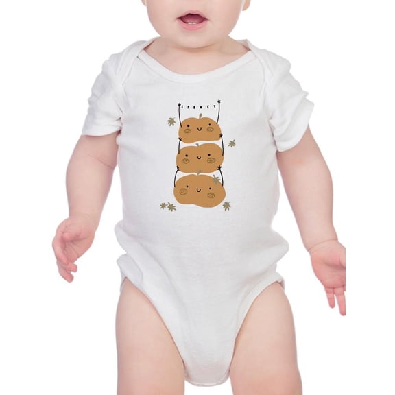 Funny Cute Pumpkin Stack Bodysuit Infant -Image by Shutterstock,  12 Months